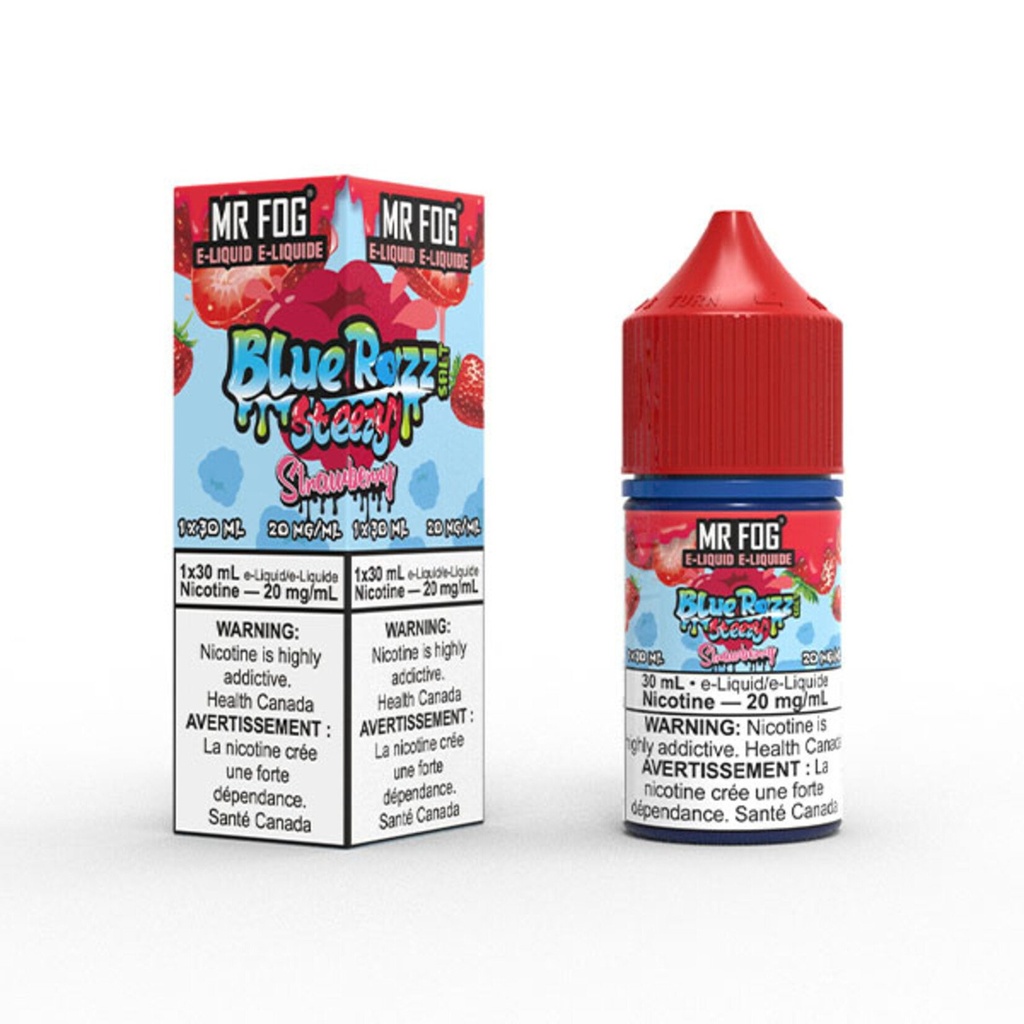 Ontario *EXCISED* Nicotine Liquid Mr Fog Blue Razz Steezy Salt 30ml Strawberry