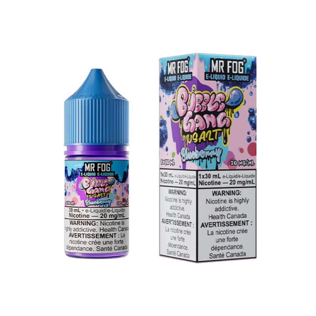 Ontario *EXCISED* Nicotine Liquid Mr Fog Bubble Gang Series Salt 30ml Blueberry