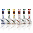 Glass Bong Arsenal Rainbow Thunder Beaker Tree Perc 10"