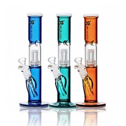 Glass Bong OG Striaght Tube Dome Perc 12"