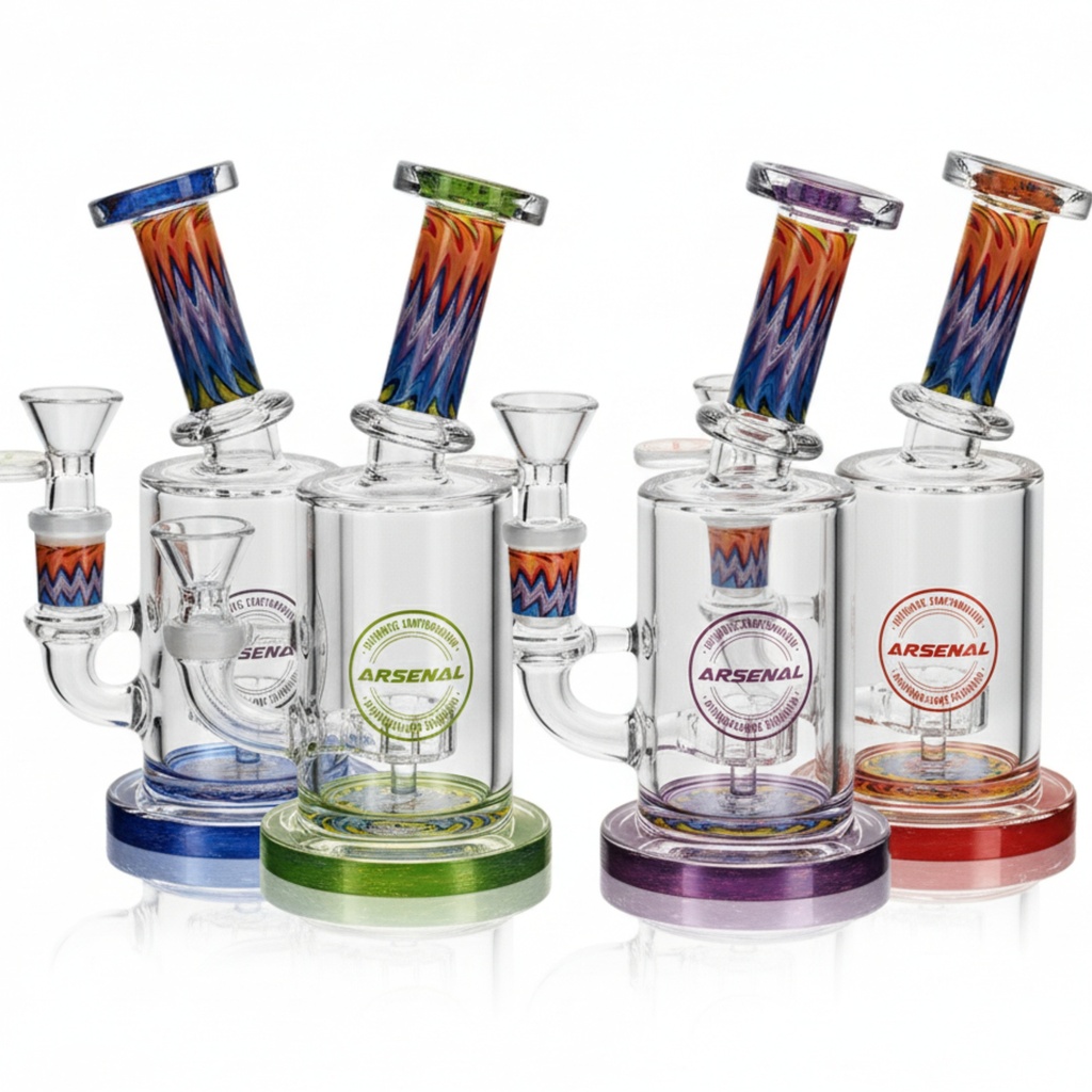 Glass Rig Arsenal Flame Streak 6"