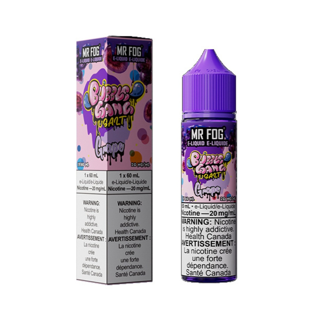 Federal *EXCISED* Nicotine Liquid Mr Fog Bubble Gang Series Salt 60ml Grape