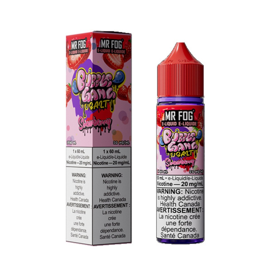 Federal *EXCISED* Nicotine Liquid Mr Fog Bubble Gang Series Salt 60ml Strawberry