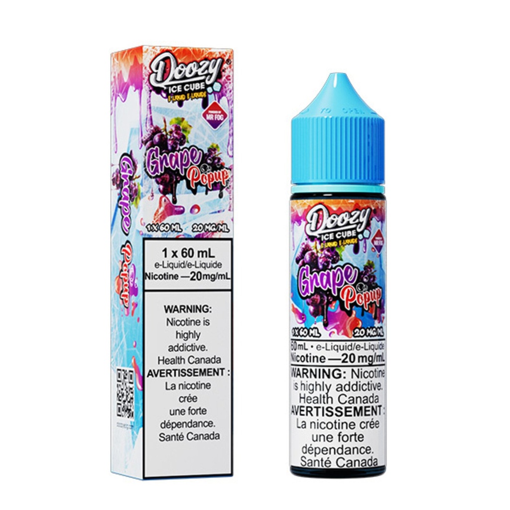 Alberta *EXCISED* Nicotine Liquid Doozy Ice Cube Salt 60ml Grape Popup