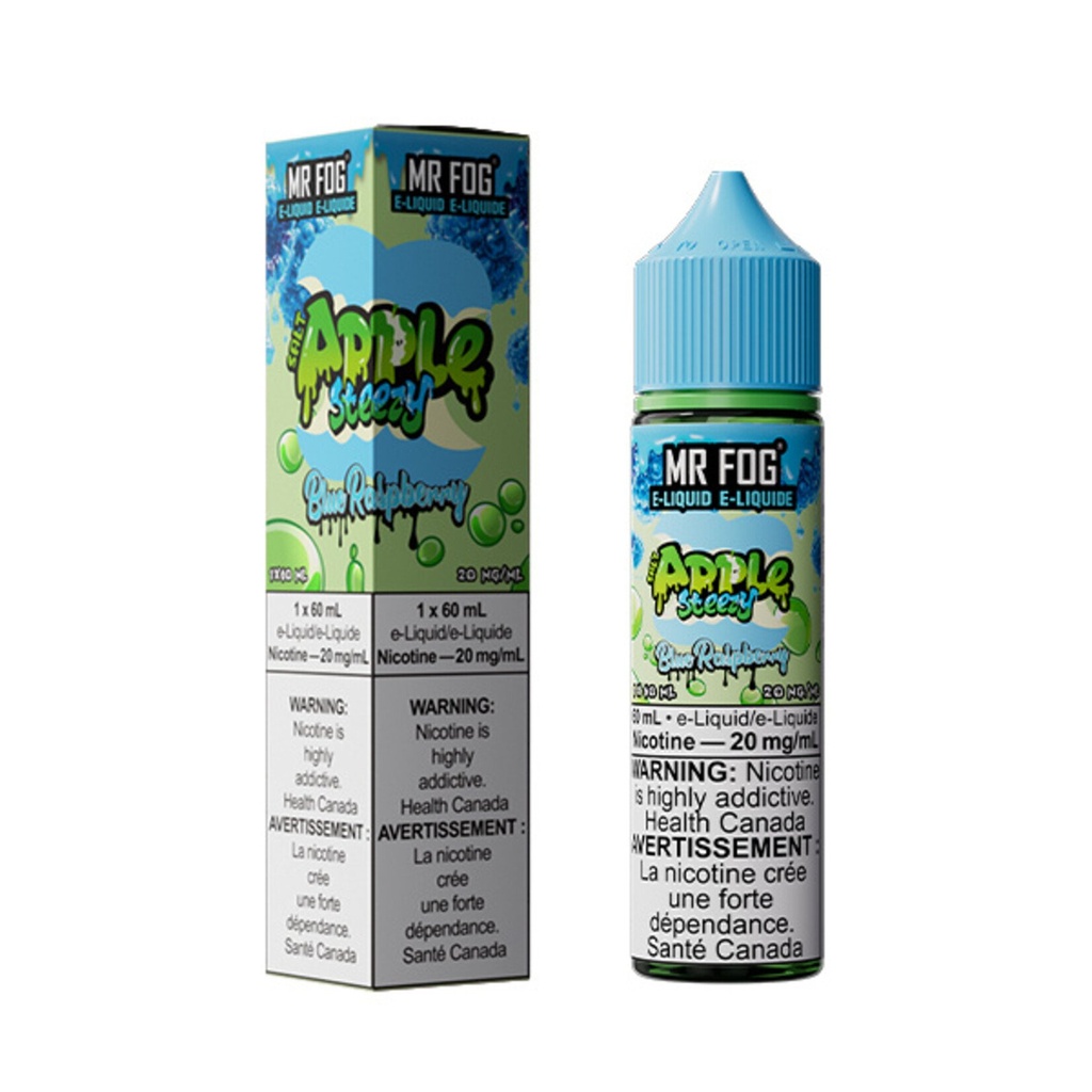 Alberta *EXCISED* Nicotine Liquid Mr Fog Apple Steezy Salt 60ml Blue Raspberry