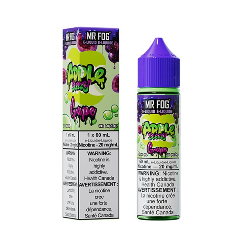 Alberta *EXCISED* Nicotine Liquid Mr Fog Apple Steezy Salt 60ml Grape