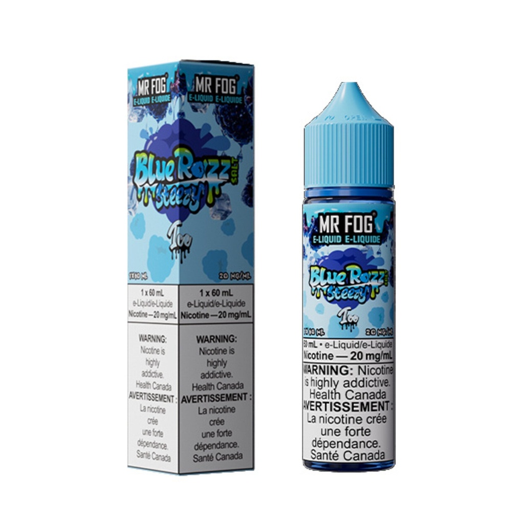 Alberta *EXCISED* Nicotine Liquid Mr Fog Blue Razz Steezy Salt 60ml Ice