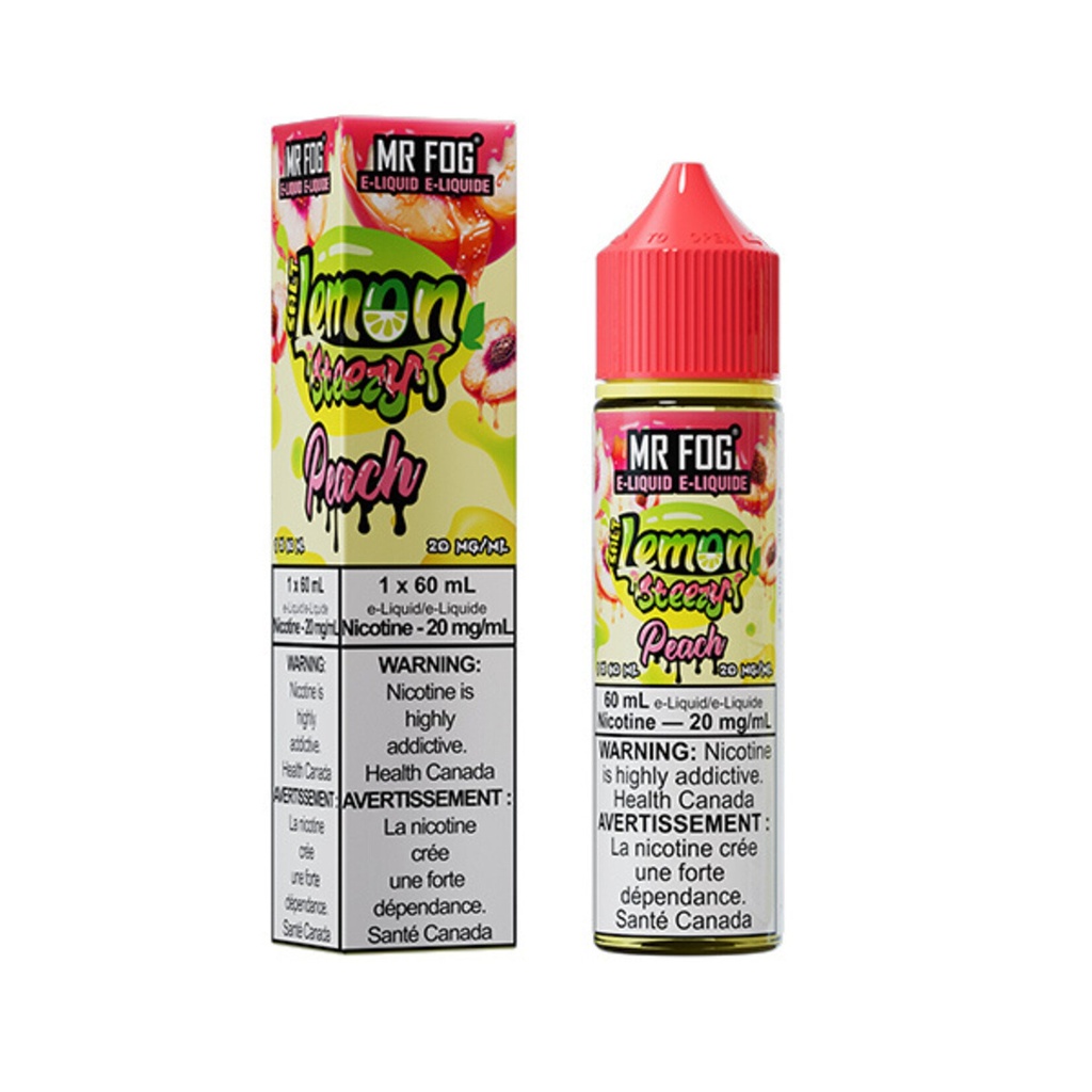 Alberta *EXCISED* Nicotine Liquid Mr Fog Lemon Steezy Salt 60ml Peach