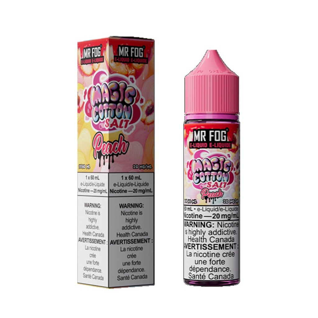 Alberta *EXCISED* Nicotine Liquid Mr Fog Magic Cotton Series Salt 60ml Peach