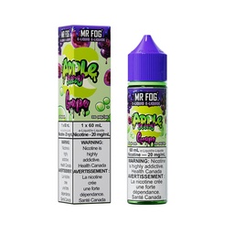 Manitoba *EXCISED* Nicotine Liquid Mr Fog Apple Steezy Salt 60ml Grape
