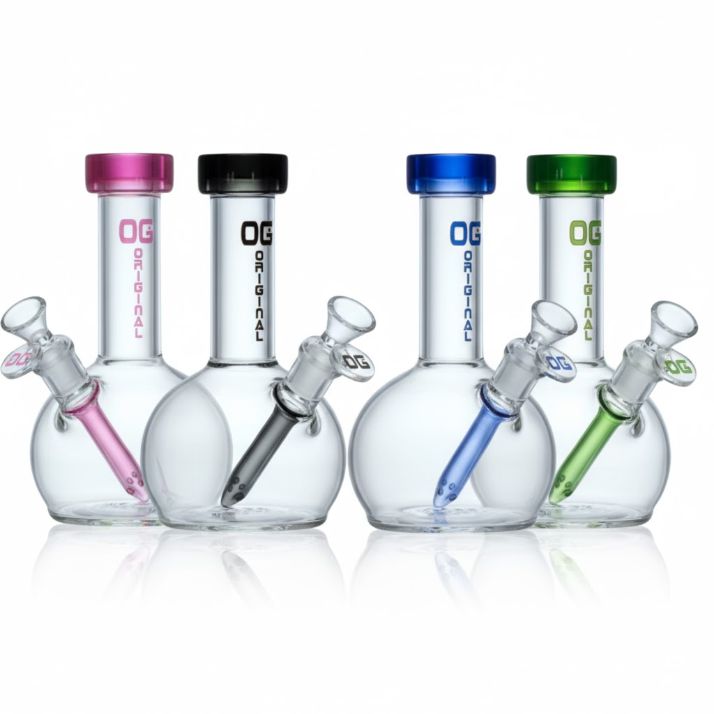 Glass Bong OG Original Round Base Tube 8"