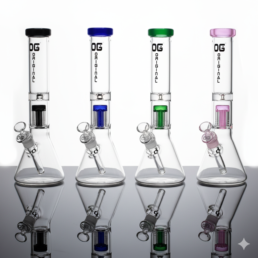 Glass Bong OG Original Colored Tree Perc 12"