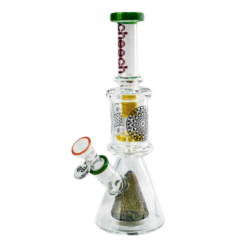 Glass Bong Cheech Glass Showerhead Beaker In Beaker 11"