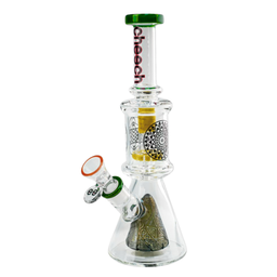 [aas030] Glass Bong Cheech Glass Showerhead Beaker In Beaker 11"