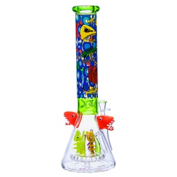 [aas032] Glass Bong Cheech Glass Deep Sea Monsters Beaker 16"