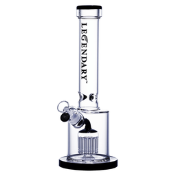 [aas044] Glass Bong Legendary Colored Barrel Perc Straight 15"