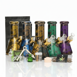 Glass Bong Arsenal Glass 7mm Royal Nebula Metallic 15-in-1 Ultimate Smoke Box  8"