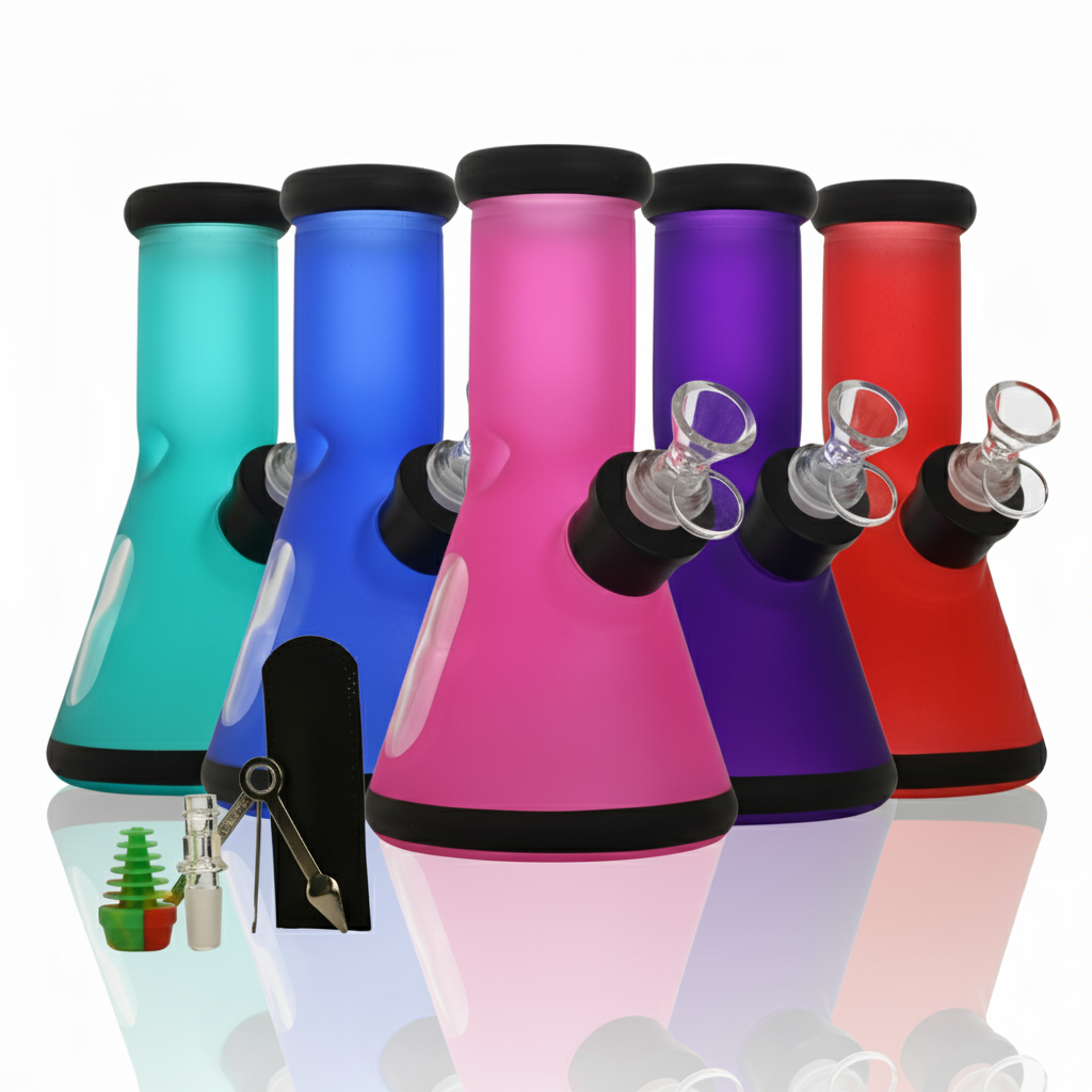 Glass Bong Arsenal Glass Frosted 6-in-1 Glass Bong Kit 8"