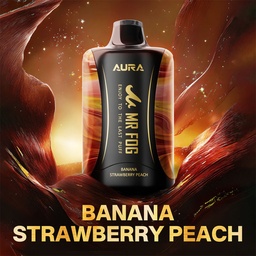Alberta *EXCISED* Disposable Vape Mr Fog AURA 60K Banana Strawberry Peach Box of 5
