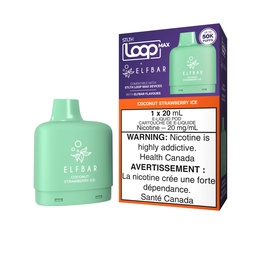 [sth3903b-mb] Manitoba *EXCISED* Nicotine Pod STLTH Loop Max Elfbar 50k Coconut Strawberry Ice Box of 4