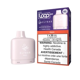 [sth3907b-mb] Manitoba *EXCISED* Nicotine Pod STLTH Loop Max Elfbar 50k Peach Box of 4