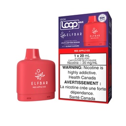 [sth3909b-mb] Manitoba *EXCISED* Nicotine Pod STLTH Loop Max Elfbar 50k Red Apple Ice Box of 4