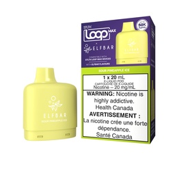 [sth3914b-mb] Manitoba *EXCISED* Nicotine Pod STLTH Loop Max Elfbar 50k Sour Pineapple Ice Box of 4