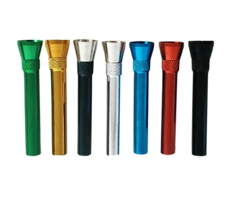 Aluminum Bowl  Metal Popper Stem With Bowl Assorted Colours - 3"