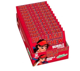 [es1092b] Snacks Big League Chew Bubble Gum Slammin' Strawberry Box of 12