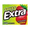 Snacks Extra Sours Strawberry Gum Box of 10