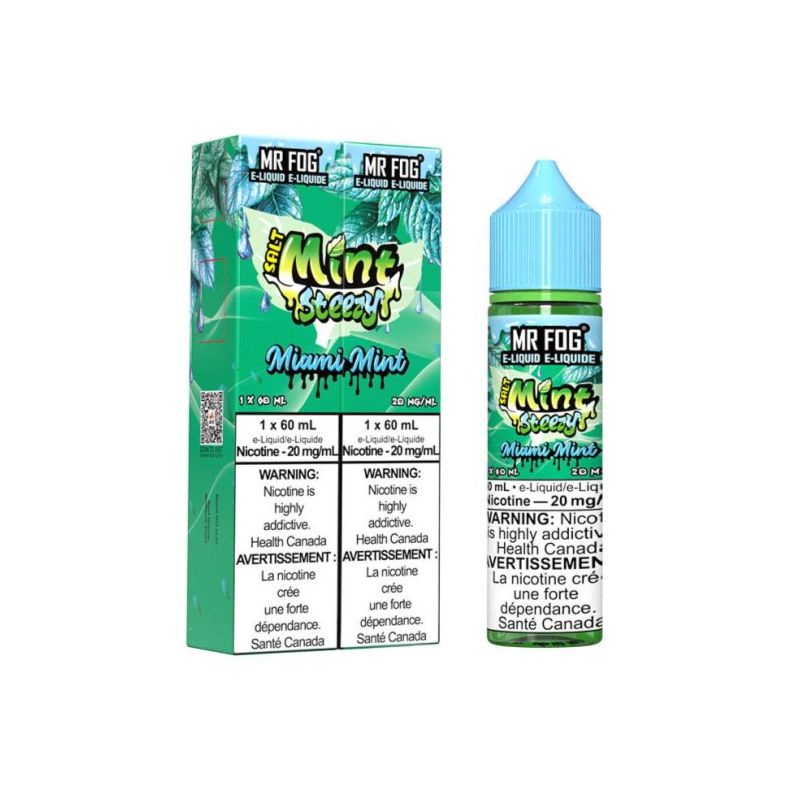 Alberta *EXCISED* Nicotine Liquid Mr Fog Mint Steezy Salt 60ml Miami Mint