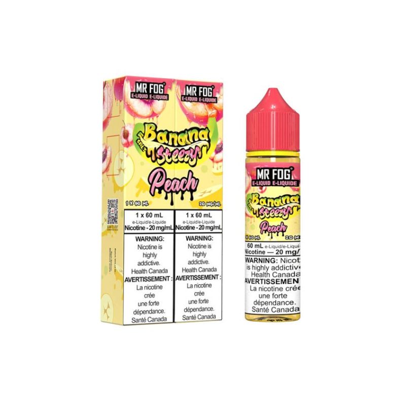 Ontario *EXCISED* Nicotine Liquid Mr Fog Banana Steezy Salt 60ml Peach