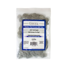 [rdy034] Metal Screen Randy's Stainless Steel 0.625 (Pack of 1000)