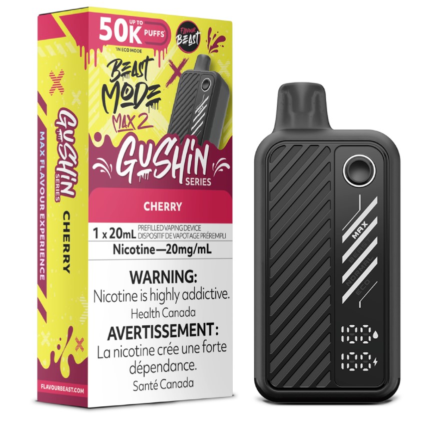 Federal *EXCISED* Disposable Vape Flavour Beast Mode Max 2 Gushin Cherry Box of 5